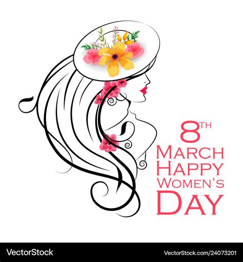 Happy international women s day 8th march Vector Image