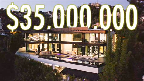 Watch Inside a $35M Hollywood Mansion With a 2 Level Glass-Bottomed ...