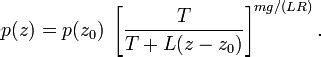 Barometric formula - Knowino