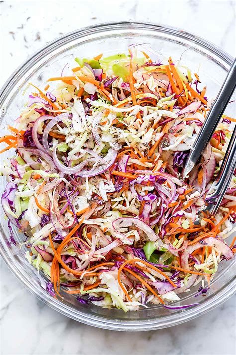 Sweet Vinegar Coleslaw (No Mayo) - foodiecrush .com