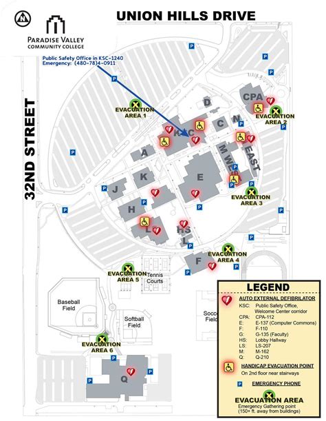 Phoenix college campus map - Phoenix college map (Arizona - USA)