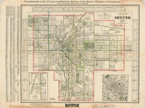 Clason's Guide Map of Denver and Suburbs - Curtis Wright Maps