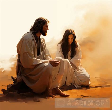 Jesus with Samaritan woman