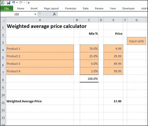 How To Calculate Weighted Average In Excel With Percentages : Sumproduct is multiplying (finding ...