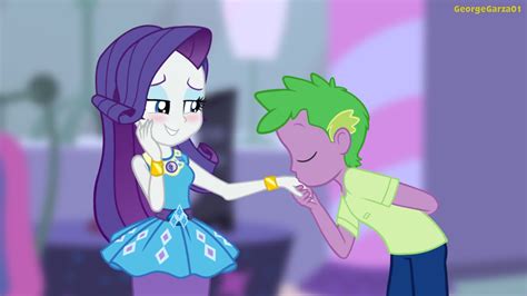 Rarity And Spike Kiss Human