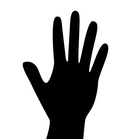 Black hand silhouette isolated on white background 3355625 Vector Art at Vecteezy