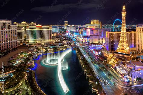 Las Vegas strip, Aerial view Stock Photo | Adobe Stock