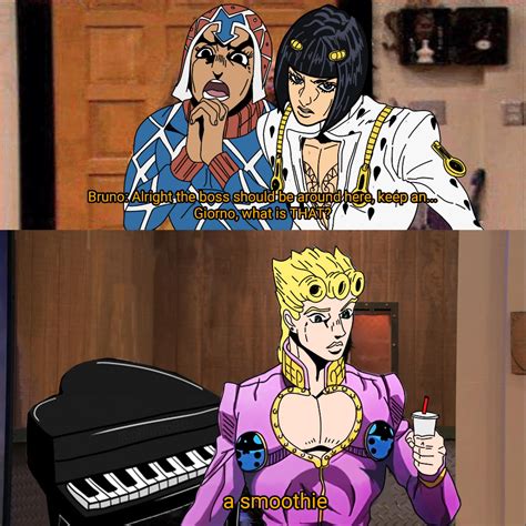 MEME YOU CAN HEAR | Giorno's Theme / Giorno's Piano | Jojo bizzare adventure, Jojo's bizarre ...