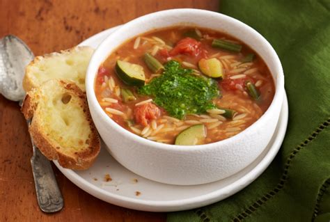 Italian Vegetable Soup with Cheese Bread - Jamie Geller