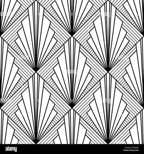 Art deco pattern Black and White Stock Photos & Images - Alamy