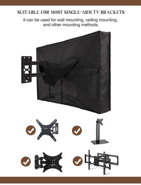 Outdoor Waterproof and Weatherproof TV Cover with Zipper