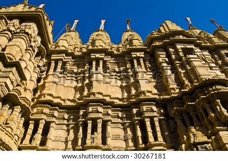 Beauty Yellow Sand Stone Architecture Of Jain Temple At Jaisalmer. Stock Photo 30267181 ...