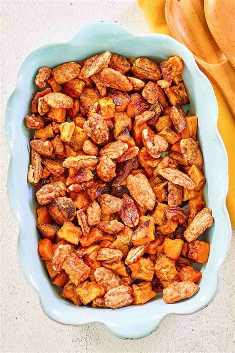 Roasted Sweet Potatoes with Candied Pecans - CopyKat Recipes