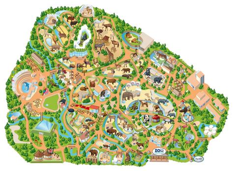 Madrid zoo map - Map of Madrid zoo (Spain)