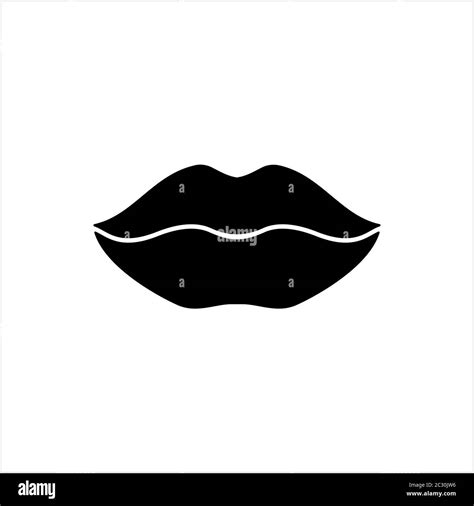 Lips Icon, Human Decorative Lips Vector Art Illustration Stock Vector Image & Art - Alamy