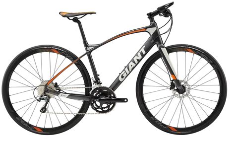 2018 Giant FastRoad CoMax 2 Hybrid Bike Satin Charcoal/Orange