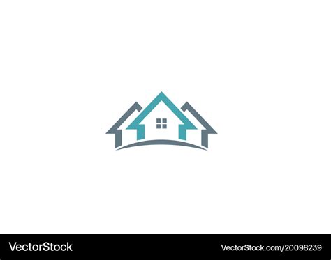 Realty home company logo Royalty Free Vector Image