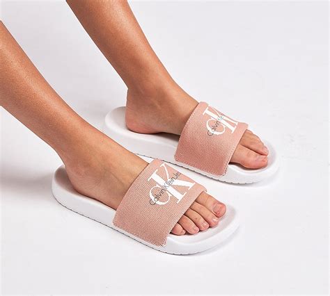 Calvin Klein Womens Chantal Heavy Canvas Slide | Dusk | Footasylum