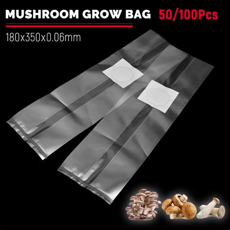 50/100Pcs Mushroom Grow Bags Fill with Spawn Media Grow High Temp Pre Sealable-in Grow Bags from ...