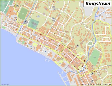 Kingstown Map | Saint Vincent and the Grenadines | Maps of Kingstown