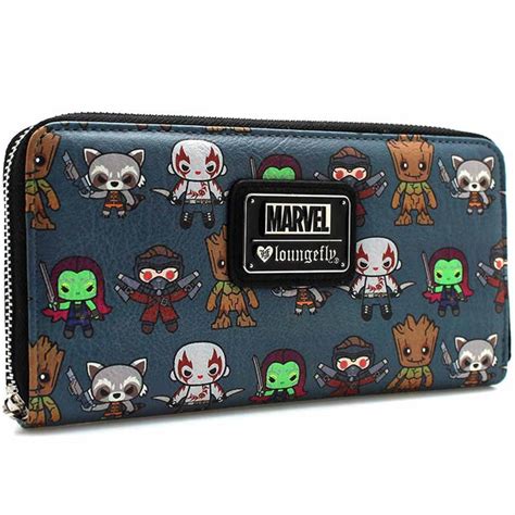 Loungefly X Marvel Guardians of the Galaxy Kawaii Zip Around Wallet | All Nerd