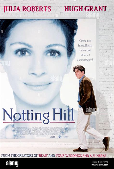 Notting Hill 1999. Notting Hill Movie Poster. Julia Roberts & Hugh Grant Stock Photo - Alamy