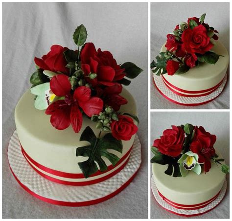 Bday cake with flowers - Decorated Cake by Anka - CakesDecor