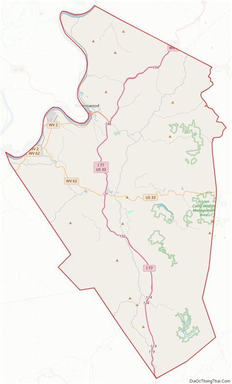 Map of Jackson County, West Virginia