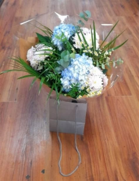 Pastel Blue Hydrangea Bouquet | John Paul Florist