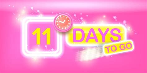 Premium Vector | 11 days to go banner design template