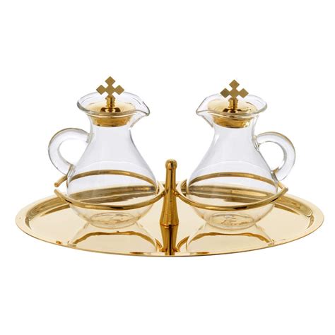 Cruet Set: Complete - Glass & Gold - Churchware General - Pleroma ...