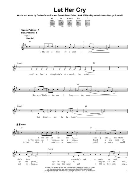 Let Her Cry | Sheet Music Direct