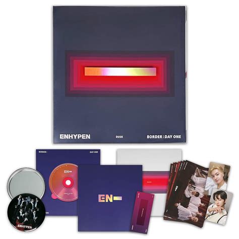 ENHYPEN - RUNYAO ENHYPEN Debut Album - Border : Day ONE [ Dusk ver. ] CD + Photobook + Clear ...