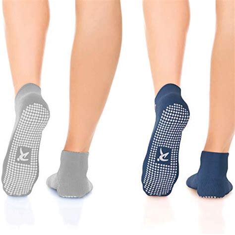 Rymora Non Slip Grip Socks for Women & Men - Pilates Socks, Yoga Socks ...