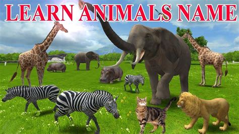 Learn Animals Names and Sounds For Children Teach Children Wild Animals ... | Animal learning ...