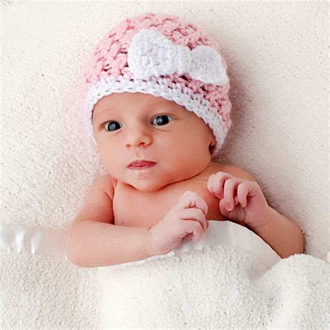 Newborn Baby Hat Baby Girl Beanie Infant by bellebabyboutique