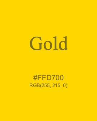 Gold #FFD700 RGB(255, 215, 0) | Color Term