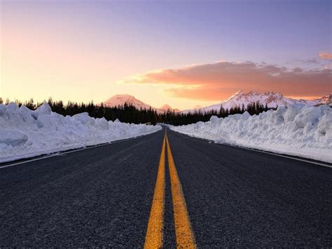 Snow Road Wallpapers - Wallpaper Cave