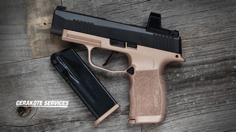 SIG P365 XL Apple Rose Gold Pistol Romeo Zero Vuurwapen Magazine Release - Cerakote Services