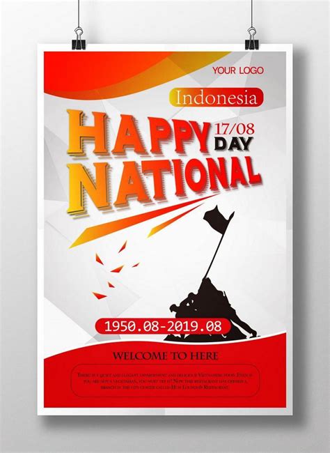 Modern indonesia national day poster template image_picture free ...