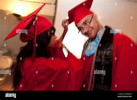 High school graduation ceremony at KIPP Academy, a nationally-recognized alternative education ...