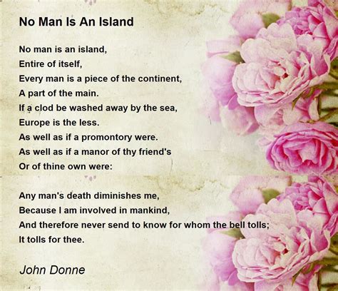 No Man Is An Island Poem by John Donne - Poem Hunter