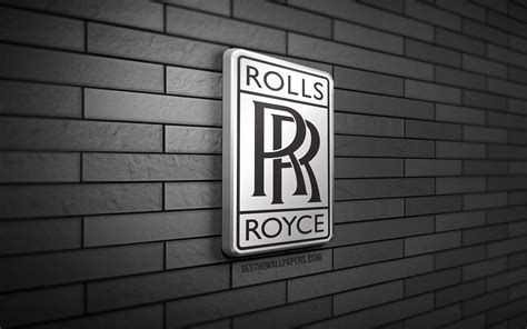 Download wallpapers Rolls-Royce 3D logo, 4K, gray brickwall, creative, cars brands, Rolls-Royce ...