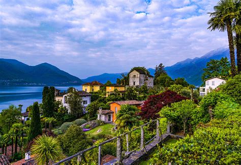 The lakefront of Ascona on Lake Maggiore … – License image – 71390534 ...