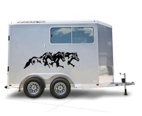 Horse Trailer Decal Horses Running Right - Etsy