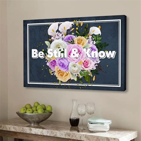 Be Still And Know Canvas Wall Art, Christian Wall Art Decor - Christ ...