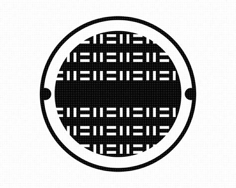 manhole cover SVG, PNG, DXF, clipart, EPS, vector cut file By ...