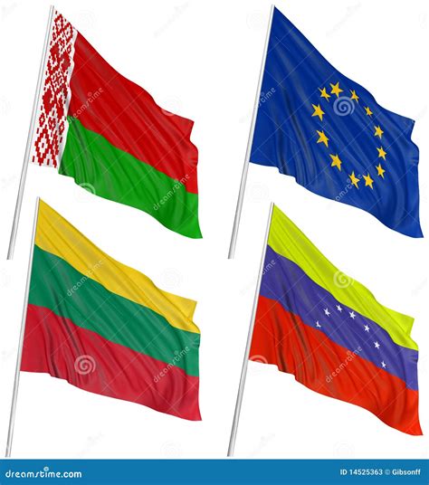 3D flags of world stock illustration. Illustration of fabric - 14525363