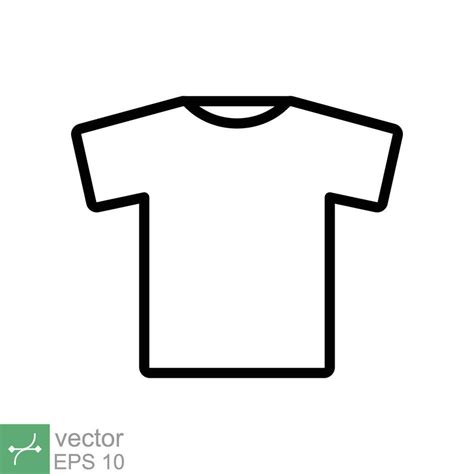 T-shirt icon. Simple outline style. Shirt, tee, sport, clothes, blank ...