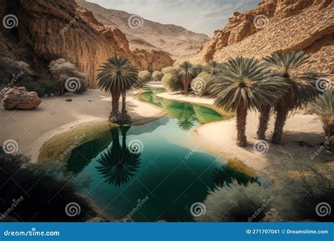 Oasis En El Desierto De Wadi Bani Khalid Oman El 12 De Febrero De 2020 ...